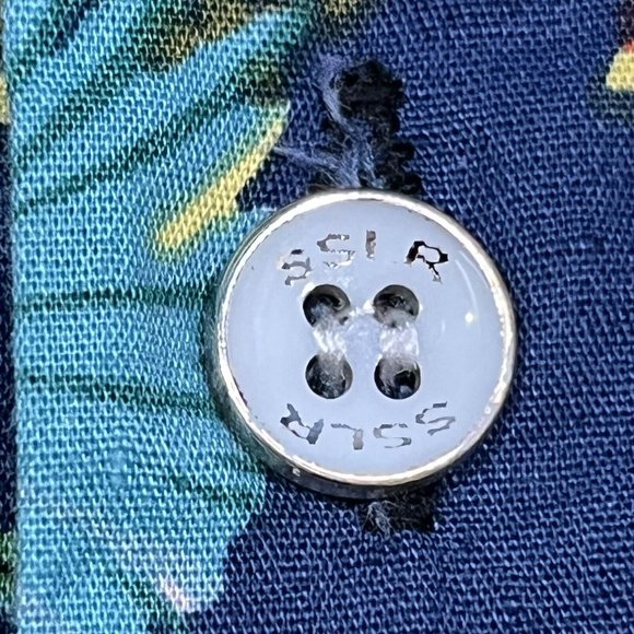 SSLR Bright Tropical Animal Print Bird Leopard Lemur Button Up Shirt Men XL - Picture 7 of 16